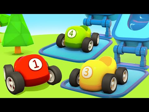 Helper Cars cartoons. Learning colors &amp; numbers in English. 3D animation series.