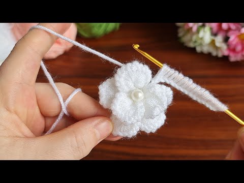 😍WOOW!!!😍Super easy crochet perfect flower knitting motif pattern🌸Kolay tığişi m&uuml;kemmel &ccedil;i&ccedil;ek motif🌸