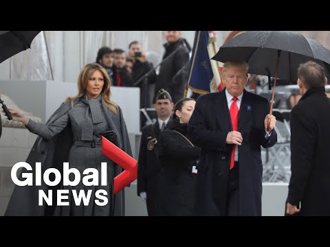 Donald Trump finally arrives at Arc de Triomphe for Armistice ceremony