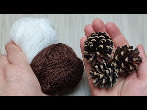 😱 YOU WILL BE SHOCKED WHEN YOU SEE WHAT I MADE WITH FLASH PINE CONES AND THREAD.