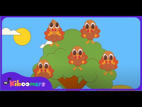 Five Little Turkeys - The Kiboomers Preschool Songs - Circle Time Thanksgiving Song