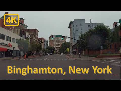 Driving in Downtown Binghamton, New York - 4K60fps