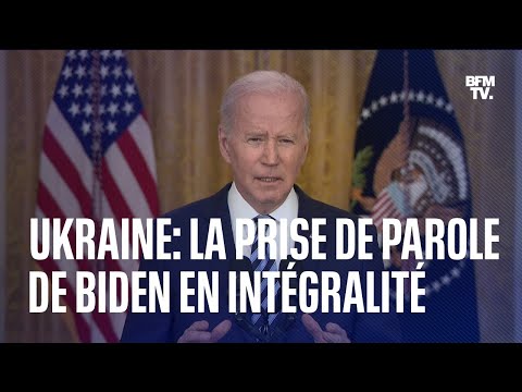 Guerre en Ukraine: la prise de parole de Joe Biden en int&eacute;gralit&eacute;