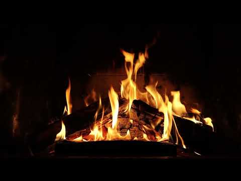 Fireplace Fire On A Lazy Sleepy Saturday Afternoon, Relaxing Fire Crackling and Bright Orange Flames