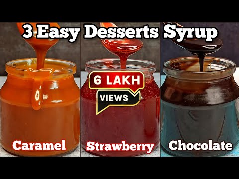 Homemade Chocolate, Strawberry &amp; Caramel Syrup/Sauce Recipe | Better Than Hershey's | Easy &amp; Instant
