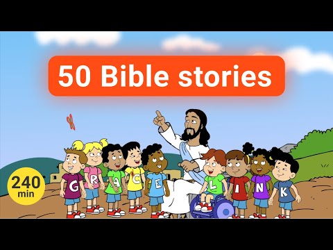 50 Bible Stories for kids. A large collection of interesting stories from the Bible for children.