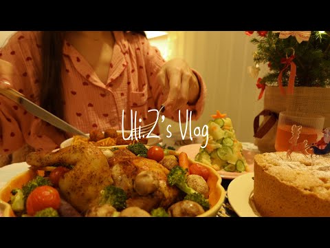 Living alone in London Vlog. Simple Xmas Celebration. German apple cake, creamy truffle pasta