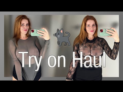 [4K] Transparent Try-on Haul with Katy | See Through Haul