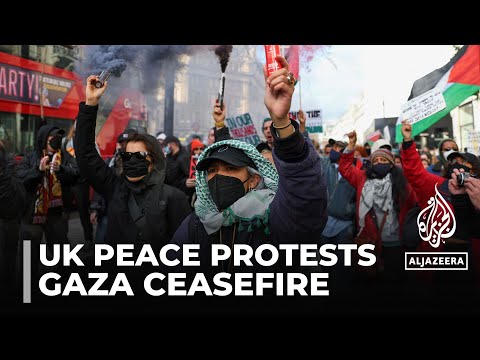 UK peace protests: Tens of thousands rally in UK calling for ceasefire