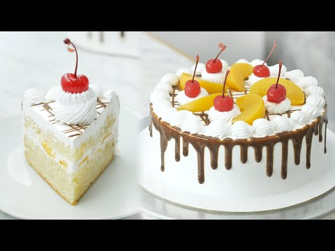 Chantilly &amp; peaches cake w/ the easiest Pastry Cream (Creme Patissiere) | Dasil&eacute;