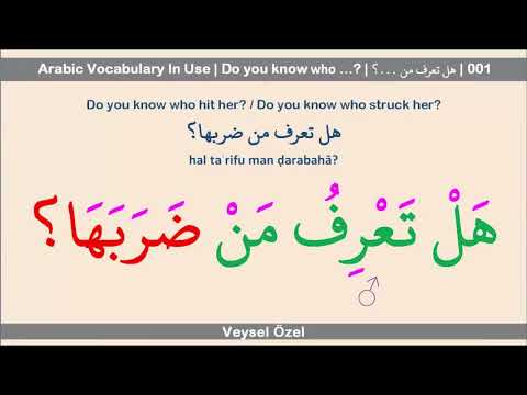 Arabic Vocabulary In Use | Do you know who &hellip;? | (هَلْ تَعْرِفُ مَنْ ...؟) | 001