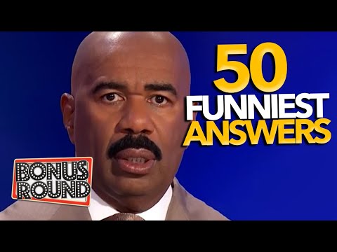 50 Funniest Answers &amp; Moments With Steve Harvey On FAMILY FEUD