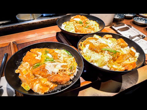 Amazing Katsudon Pork Cutlet and Tempura Rush！ Udon Noodles In Hyogo | Japanese Street Food