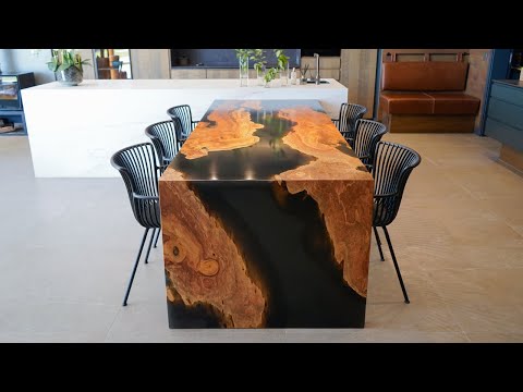 $35 000 WATERFALL Epoxy Table Build (USING DIY SKILLS)