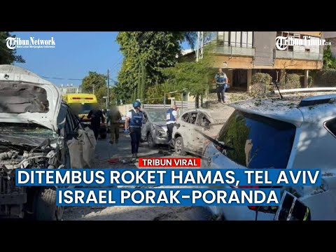 Jalanan di Tel Aviv Berlubang dan Retak usai Dihantam Rentetan Serangan Roket Hamas dari Gaza