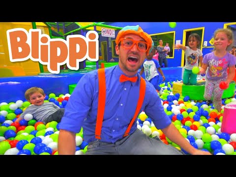 BLIPPI - Visits Indoor Play Place (LOL Kids Club) - Learn | ABC 123 Moonbug Kids | Fun | Learning