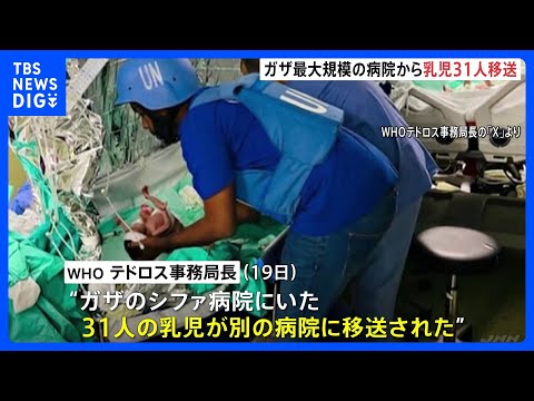 &amp;ldquo;命の危機にあった乳児31人をガザ最大規模病院から移送&amp;rdquo;　WHOが報告｜TBS&amp;nbsp;NEWS&amp;nbsp;DIG