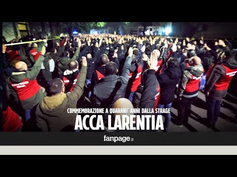 Acca Larentia, commemorazione a quarant'anni dalla strage: presente e saluti romani davanti alla sed