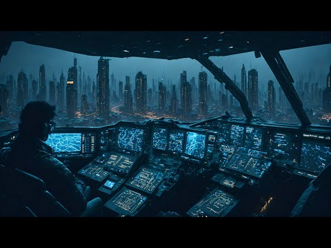 Night Ride- Cinematic Cyberpunk Ambient Music- Relaxing Soft Instrumental Ambient