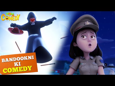 Funtooshnagar मैं कैसे आया Bhoot? |Cartoons for Kids | Bandookni Ki Comedy | Wow Kidz Comedy | 