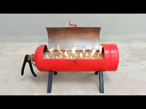 Outdoor grill - Ideas from old fire extinguishers