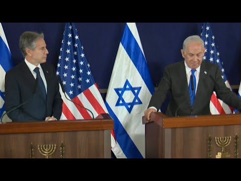 Netanyahu and Blinken&rsquo;s joint statement in Tel Aviv | FULL PRESS CONFERENCE