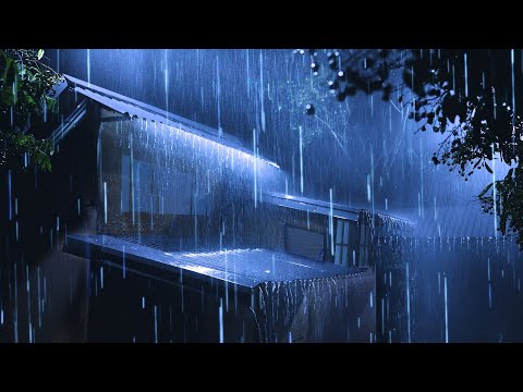 Relieve Stress to Fall Asleep Fast with Powerful Rain,Heavy Thunder Sounds on Metal Roof at Night #3