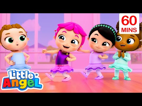 Pink Ballet Song | 1 Hour Little Angel Dancing Nursery Rhymes