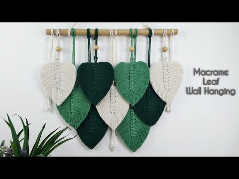 Macrame Leaf Wall Hanging Tutorial | How To Make Stiff Macrame Feather Leaf