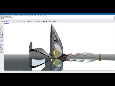 3D Organic Curvature Skyscraper in Rhino 3D