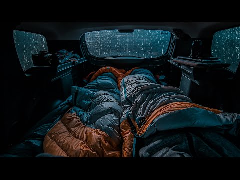 10 Hours ⚡️ Rain Sound On Window Car with Thunder SoundsㅣSleep, Study and Relaxation, Meditation