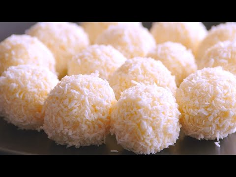 No bake coconut balls with sweetened condensed milk | easy coconut balls recipe