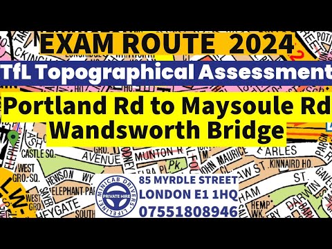 TfL Topographical Skills Assessment Test 2024 | Exam Route Mock Test Free | Topographical Training