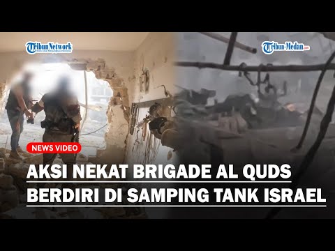 TENTARA ISRAEL HANGUS, Brigade Al Quds Nekat Berdiri di Samping Tank Israel, Dihancur Hitungan Detik