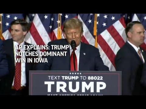 Trump notches a commanding win in Iowa caucuses; DeSantis edges Haley for 2nd place