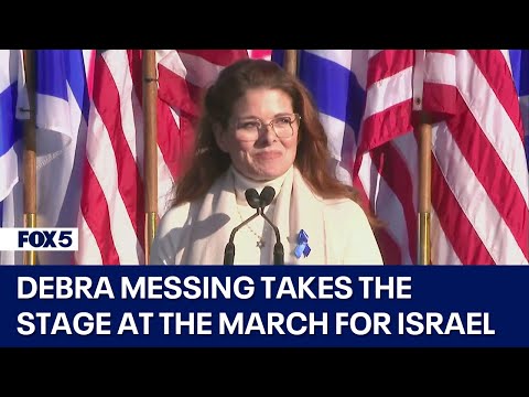 'We will win': Actress Debra Messing takes the stage at the March for Israel demonstration in DC