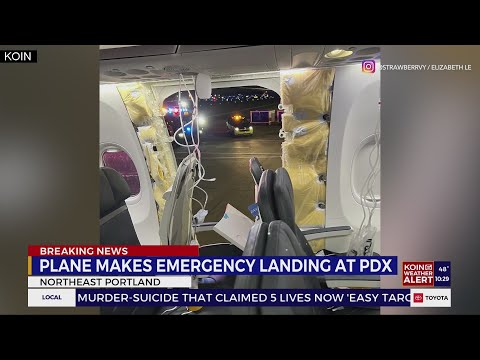 Alaska Airlines flight makes emergency landing at PDX after window blew out