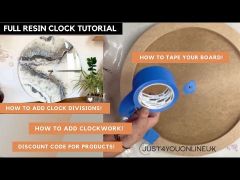 How to make a Resin Clock - FULL Step by Step Resin Art Tutorial