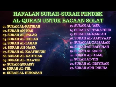 HAFALAN SURAH-SURAH PENDEK ALQURAN UNTUK BACAAN SOLAT