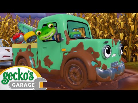 Muddy Trucks - Gecko's Garage | Trucks For Children | Cartoons For Kids