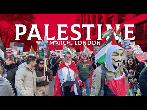 Thousands Of Pro-palestinian Protesters March Through London 