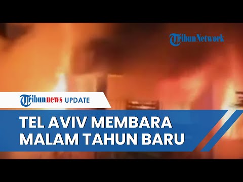 Penampakan Tel Aviv TERBAKAR Diserang 20 Rudal Al Qassam di Malam Tahun Baru, Warga Teriak Histeris