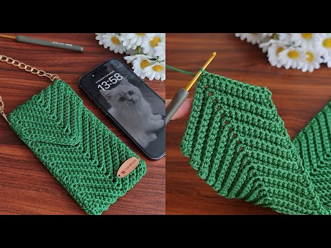 Wow!.. 😇 Super Easy. How to make a mini very useful phone case. Mini telefon &ccedil;antası yapımı