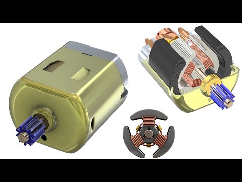 SolidWorks RE Tutorial # 337: DC Motor complete video