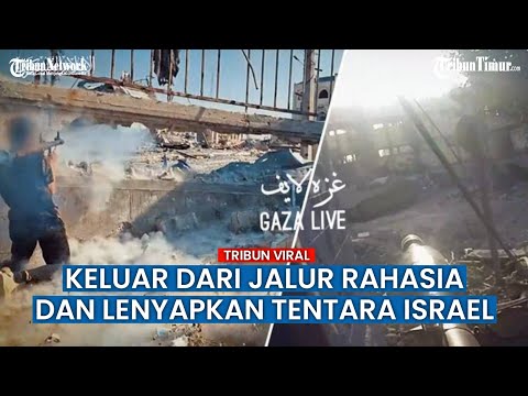 Momen Brigade Pejuang Palestina Keluar dari Terowongan, Pasang Bahan Peledak Lenyapkan Israel