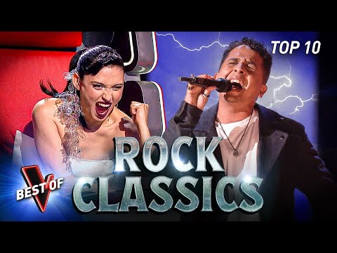 Talents ROCKIN' the Blind Auditions with ROCK CLASSICS on The Voice | Top 10