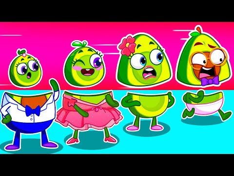 Face Puzzle and Body Switch Up! 😄🔄 Nursery Rhymes and Kids Stories with baby Avocado