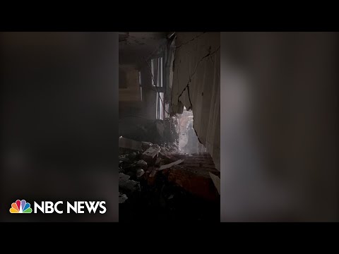 Video shows aftermath of Israeli hospital hit by Hamas rocket