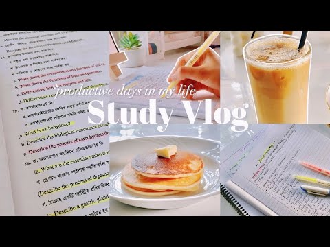 study vlog 📝🍰 waking up early, studying , notes taking, making pancake, coffee etc