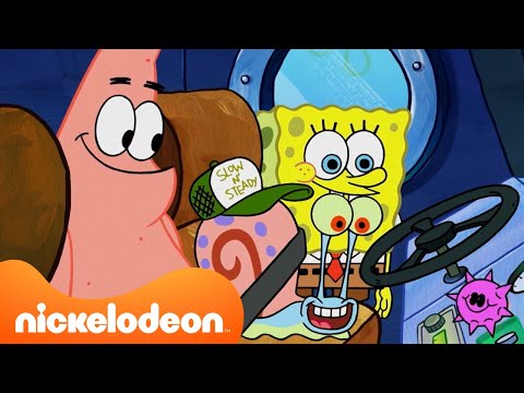 Spongebob | Squidward Dapat Pekerjaan Baru! 🚌  | Nickelodeon Bahasa